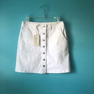 NWT White Jean Skirt